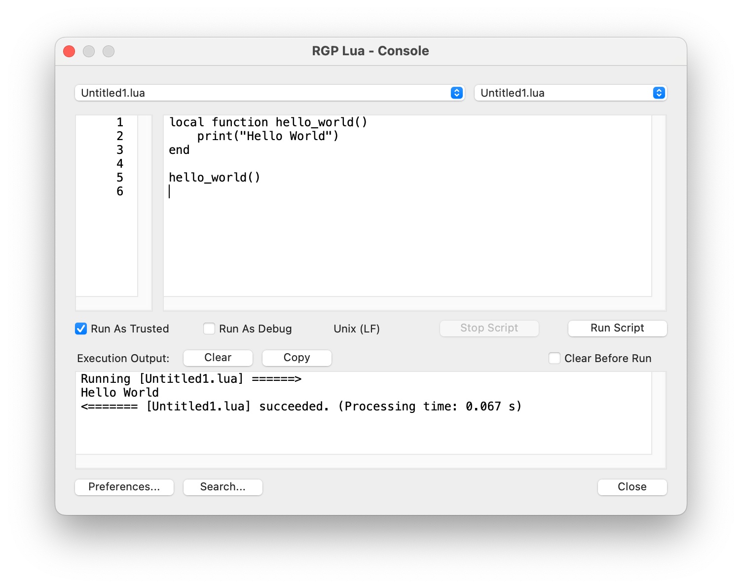 RGP Lua Console RGP Lua Console